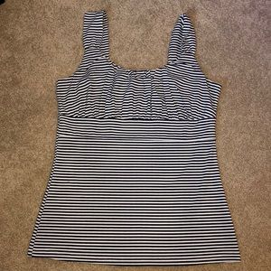 Black and white striped tank top Ann Taylor